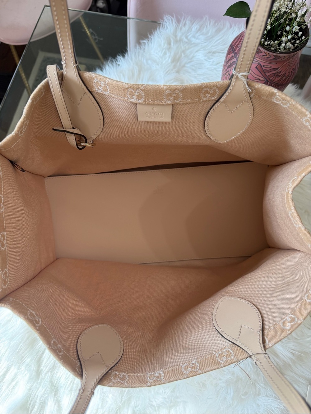 GUCCI DENIM OPHEDIA GG TOTE BAG LARGE - Picture 14 of 16